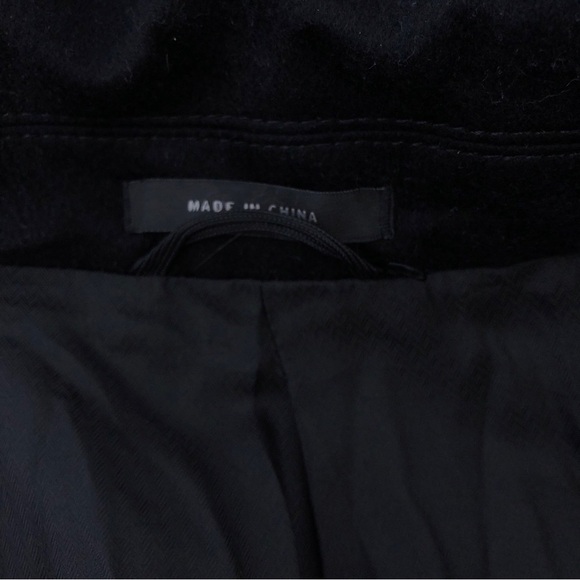 Men’s John W Nordstrom Loro Piana Black Storm System Wool Button Jacket Coat 44R - Picture 6 of 8